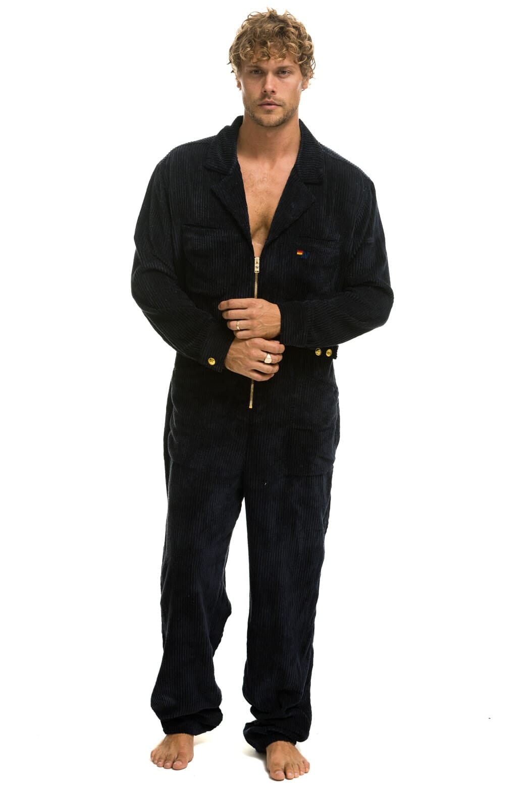 UNISEX CORDUROY FLIGHT SUIT - NAVY