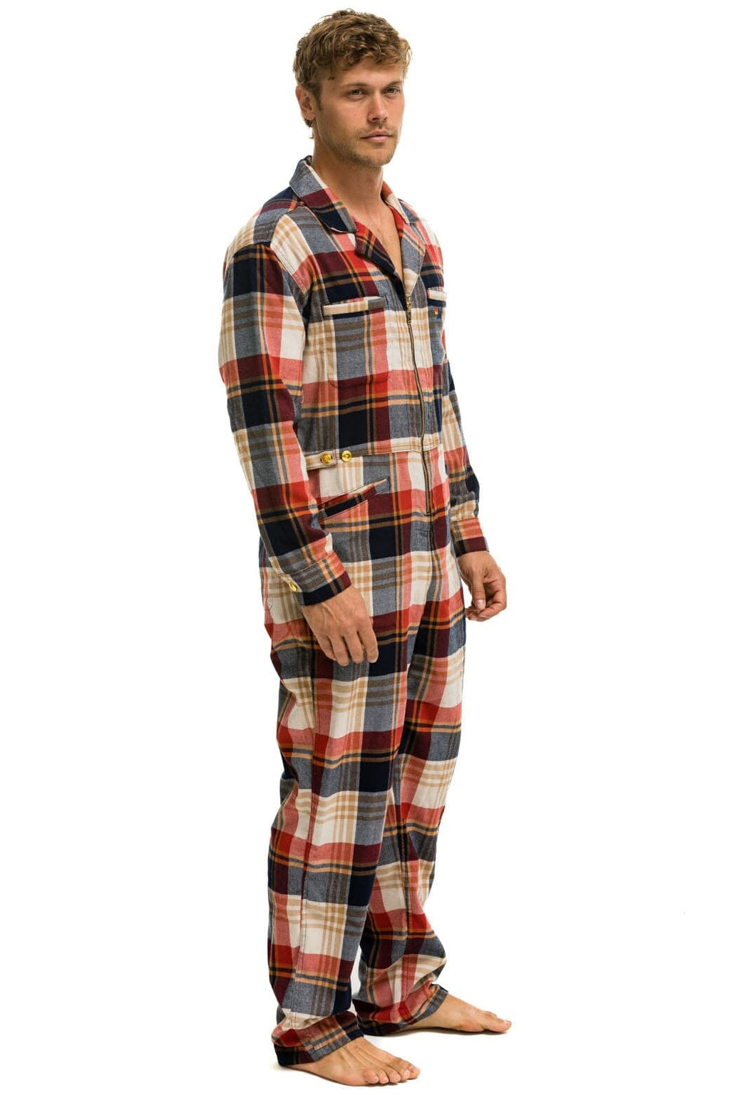UNISEX PLAID FLIGHT SUIT - COWBOY PLAID
