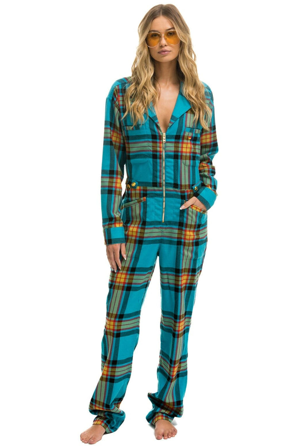 UNISEX PLAID FLIGHT SUIT - JACKSON PLAID