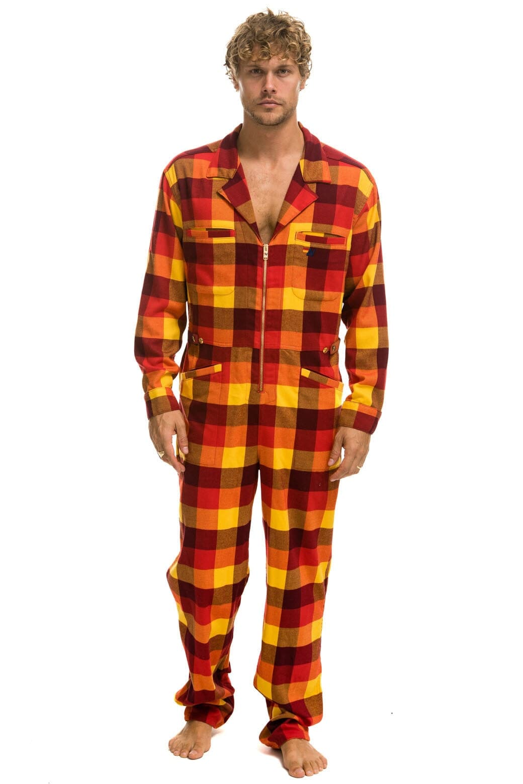 UNISEX PLAID FLIGHT SUIT - SURFY PLAID