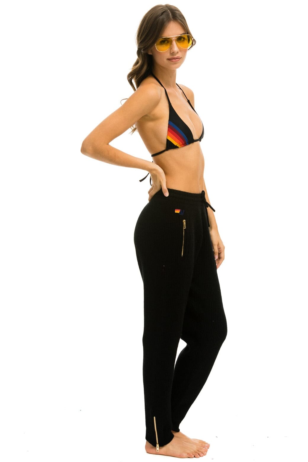 VINTAGE CABIN CASHMERE SWEATER PANT - BLACK