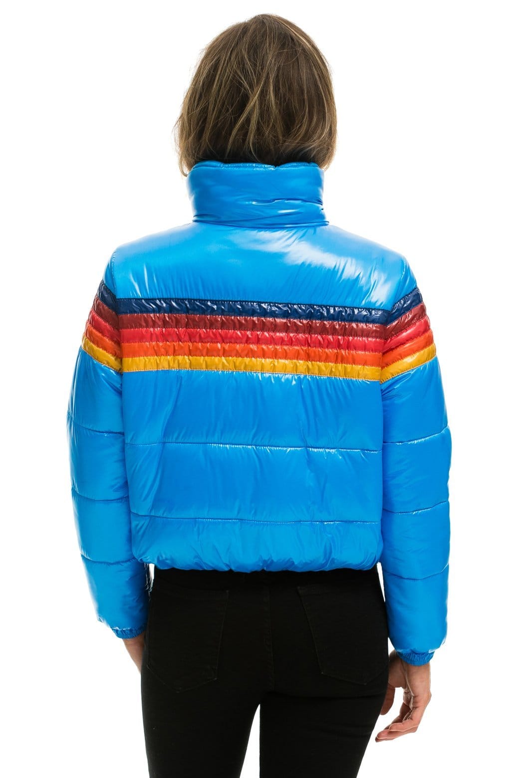 5 STRIPE APRES PUFFER JACKET - GLOSSY BLUE