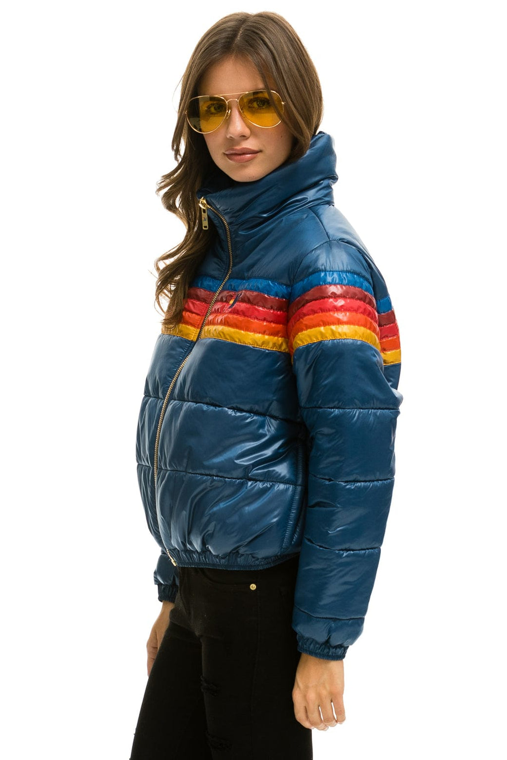 5 STRIPE APRES JACKET - GLOSSY DARK BLUE