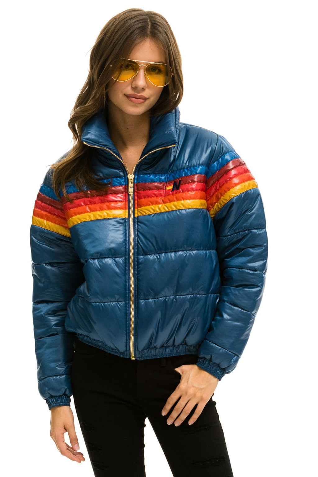 5 STRIPE APRES JACKET - GLOSSY DARK BLUE