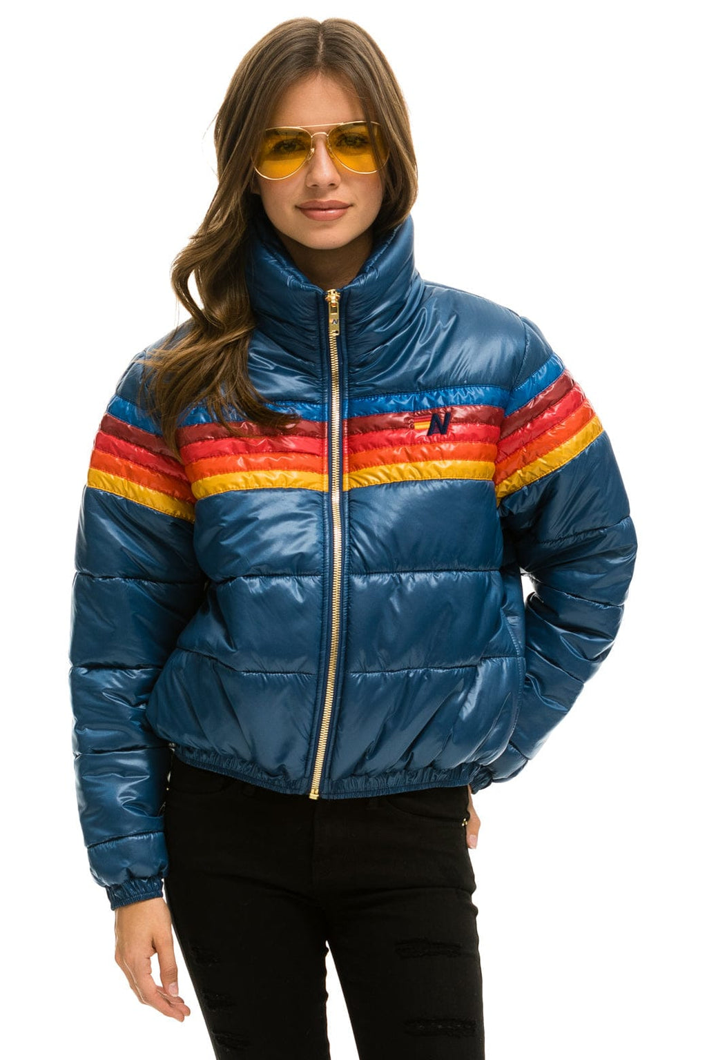 5 STRIPE APRES JACKET - GLOSSY DARK BLUE