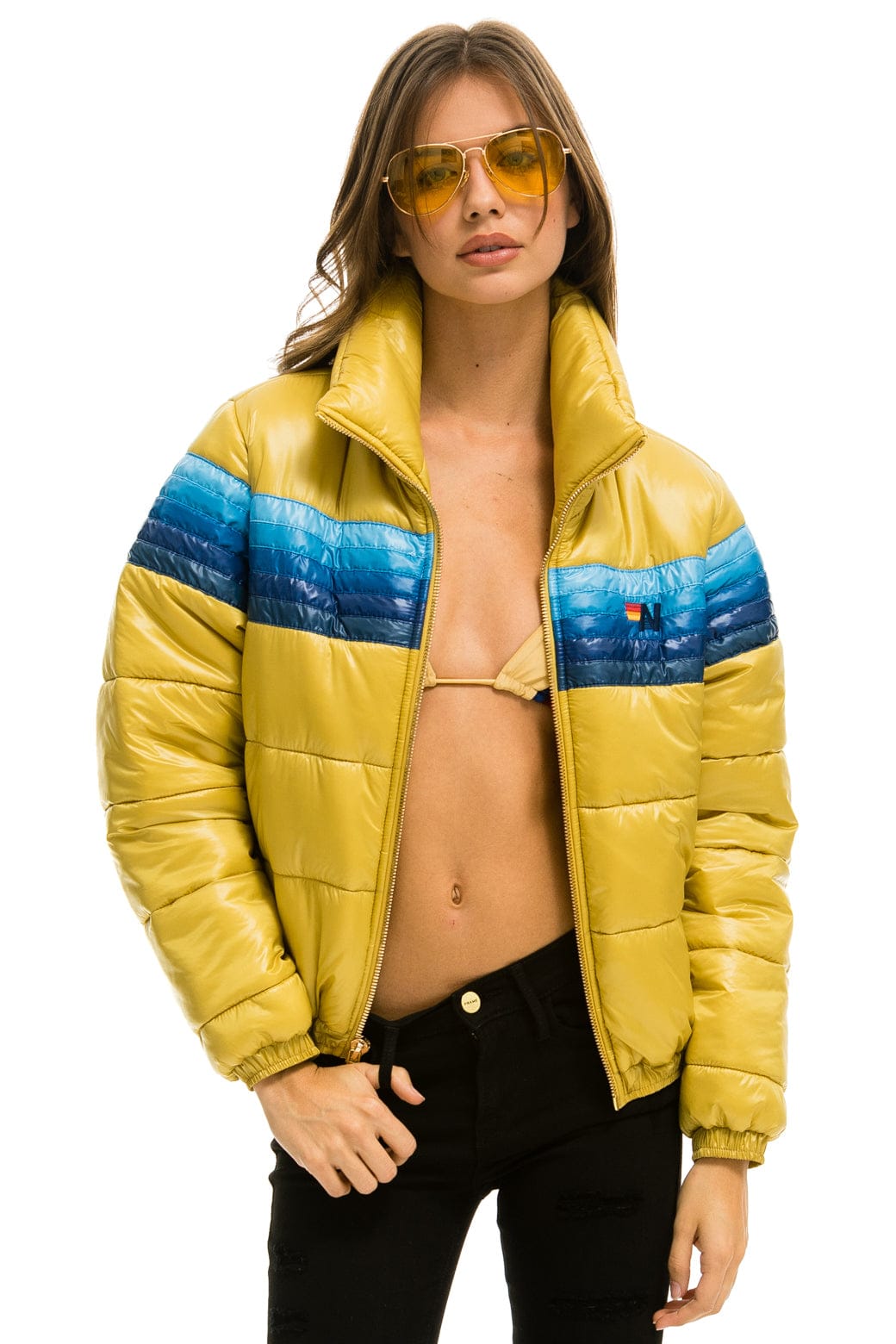5 STRIPE APRES JACKET - GLOSSY KHAKI