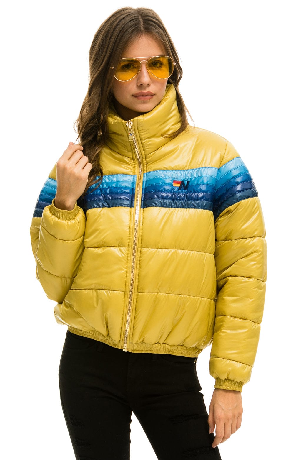 5 STRIPE APRES JACKET - GLOSSY KHAKI
