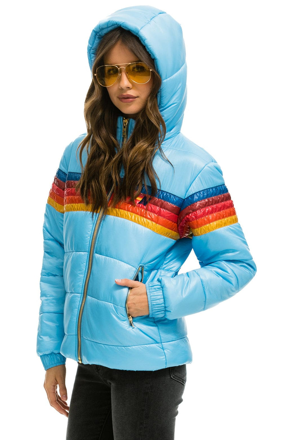 5 STRIPE TREKKER JACKET - GLOSSY SKY