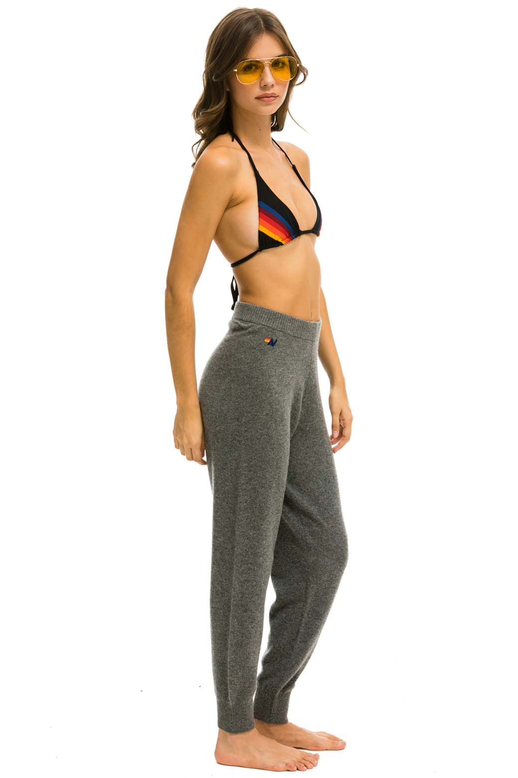 BOLT CASHMERE LIGHT SWEATER PANT - DEEP HEATHER BLACK BOLT